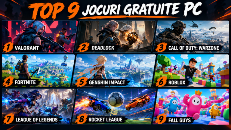 Top 9 jocuri gratuite PC in 2026 pe care sa le joci